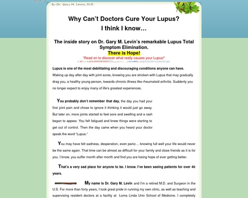 NEW! Proven Lupus Treatment by Dr Gary Levin M.D